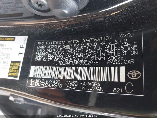 Toyota Prius Xle Awd-e 2021 JTDL9MFU4M3022978 Image 9