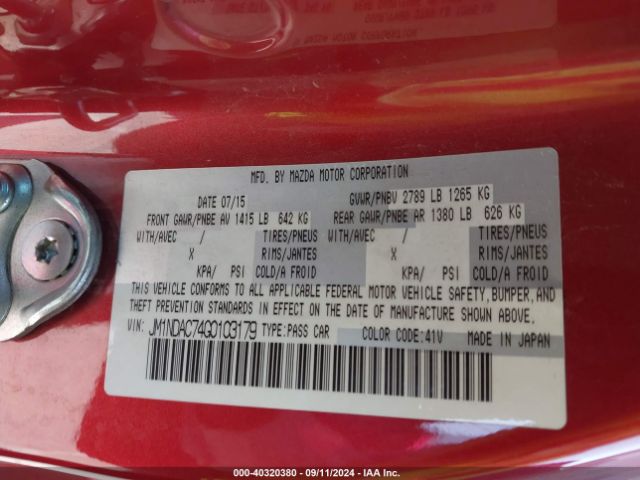 JM1NDAC74G0103179 Mazda Mx-5 Miata Club
