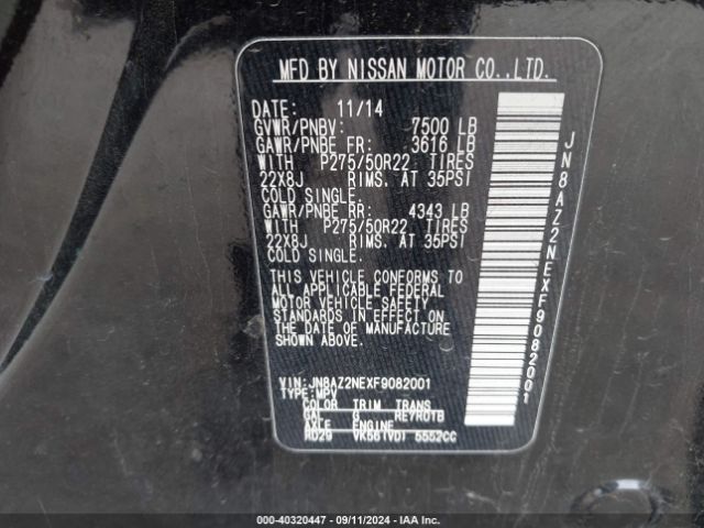 JN8AZ2NEXF9082001 Infiniti QX80