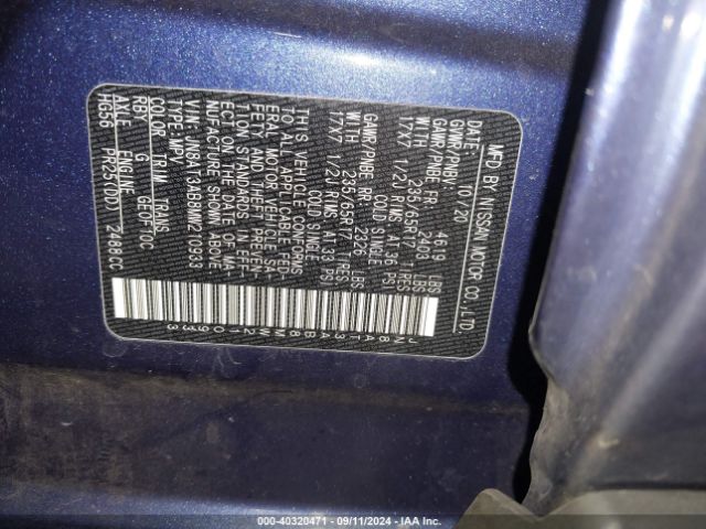 JN8AT3AB8MW210933 Nissan Rogue S Intelligent Awd