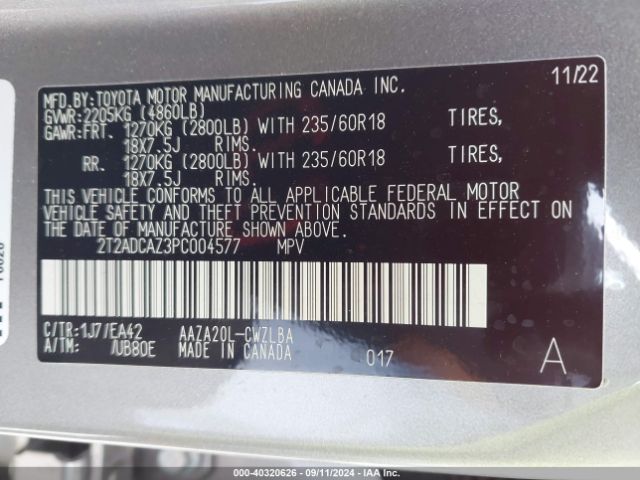 2T2ADCAZ3PC004577 Lexus NX 250