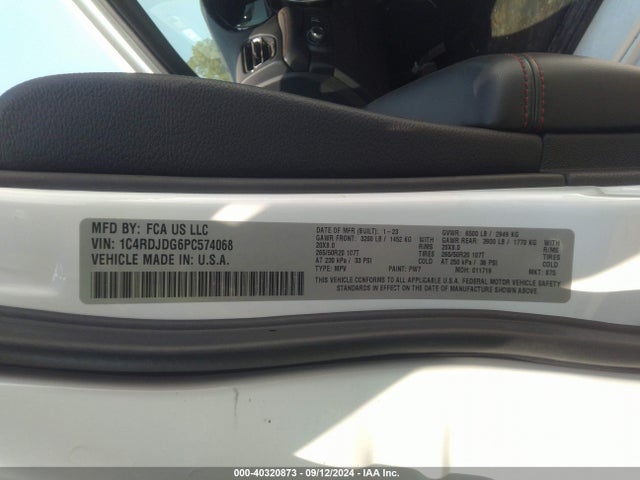 Dodge Durango Gt Launch Edition  Awd 2023 1C4RDJDG6PC574068 Image 9