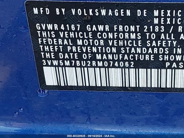 3VW5M7BU2RM074062 Volkswagen Jetta 1.5t S