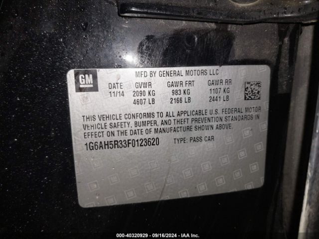 1G6AH5R33F0123620 Cadillac ATS LUXURY