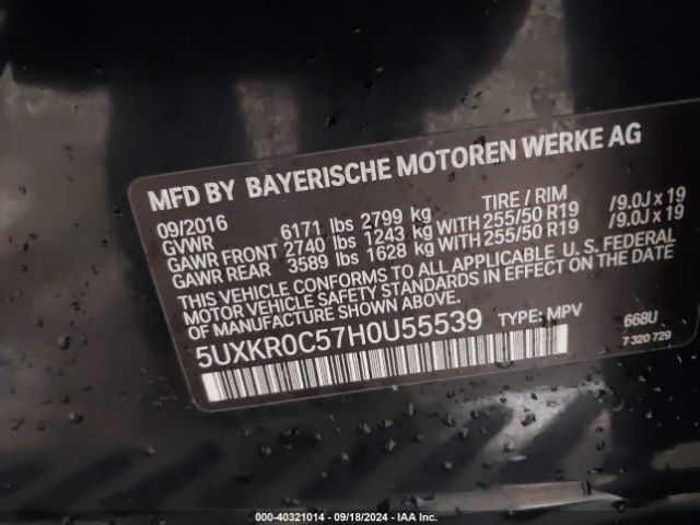 5UXKR0C57H0U55539 BMW X5 Xdrive35i