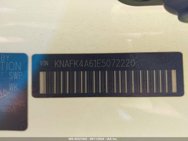 KNAFK4A61E5072220 KIA FORTE LX