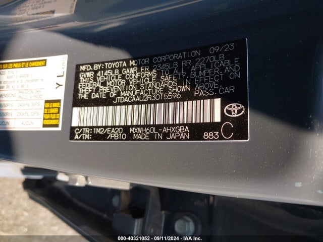 Toyota PRIUS XLE 2024 JTDACAAU2R3015596 Image 9