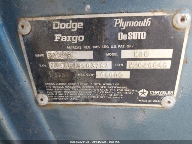 1977 DODGE PICKUP W24BE7S103767     Photo 8