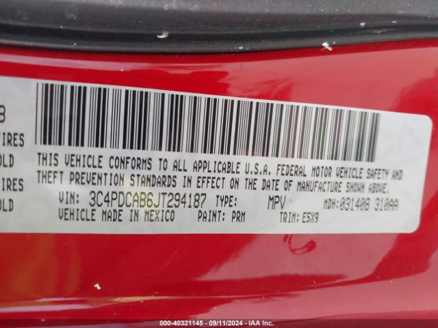 3C4PDCAB6JT294187 Dodge JOURNEY SE