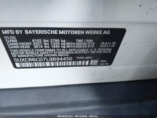 5UXCR6C07L9B94450 BMW X5 Xdrive40i