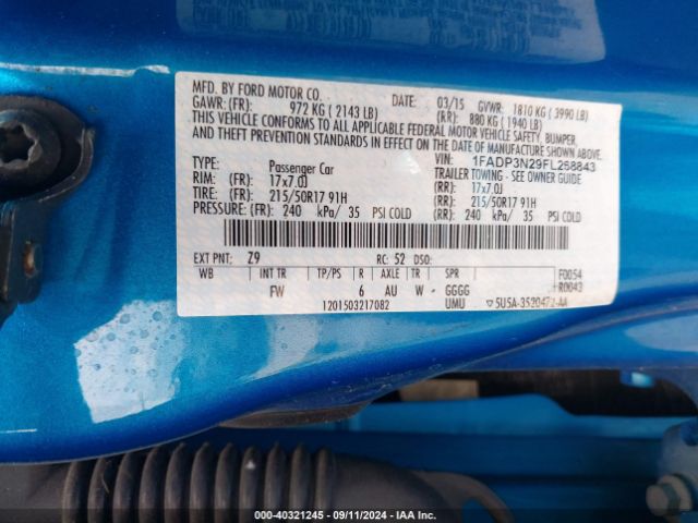 1FADP3N29FL268843 Ford Focus Titanium