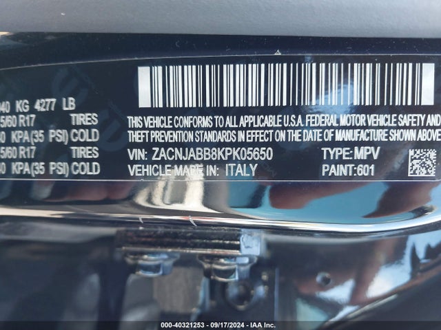 ZACNJABB8KPK05650 Jeep Renegade Latitude Fwd