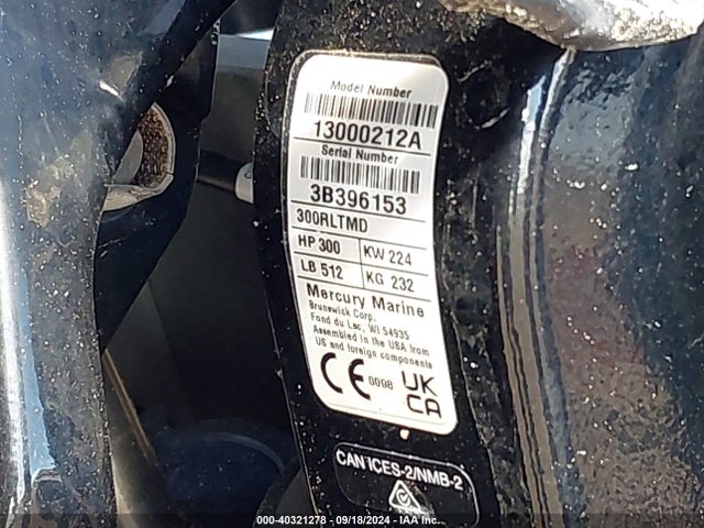 2023 Mercury 22 Vx მანქანა იყიდება აუქციონზე, vin: MAB22V20H324, აუქციონის ნომერი: 40321278