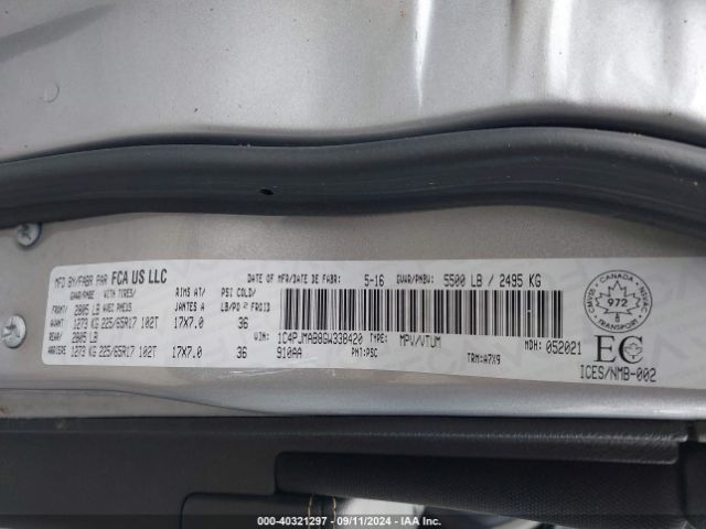 1C4PJMAB8GW338420 Jeep Cherokee Sport