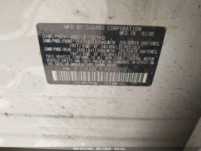 JF2SKARC2LH499994 Subaru Forester Sport