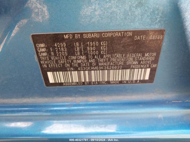 4S3GKAM69K3626032 Subaru Impreza 2.0i Sport