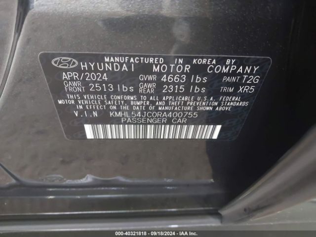 KMHL54JC0RA400755 Hyundai Sonata N Line