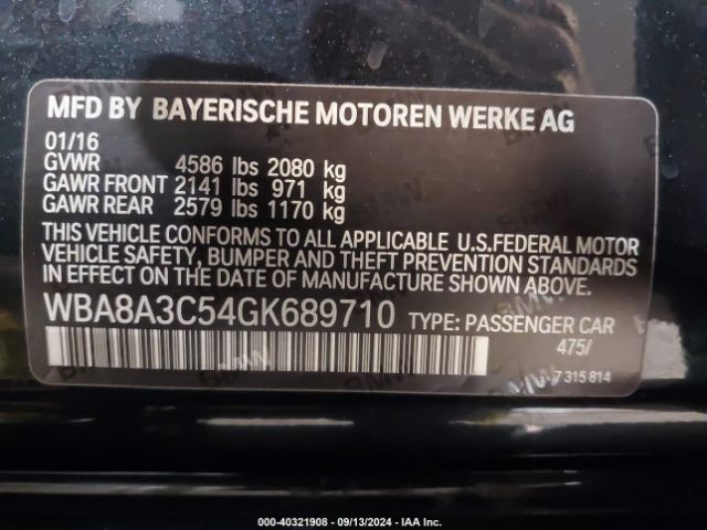 WBA8A3C54GK689710 BMW 320i Xdrive