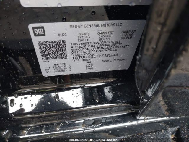 1GTUUEEL7PZ181240 GMC Sierra 1500 4wd  Short Box At4