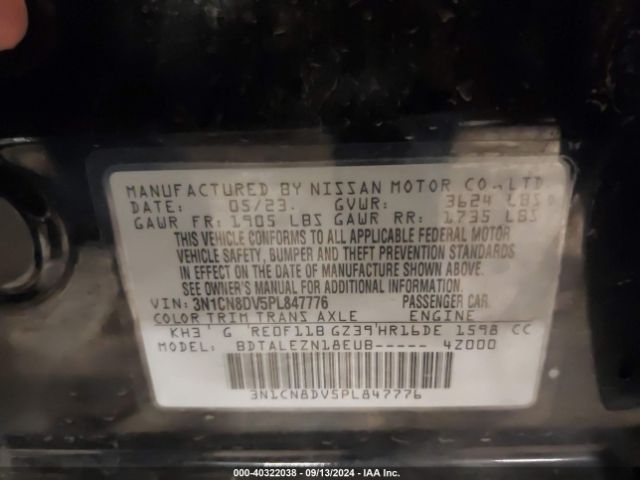 3N1CN8DV5PL847776 Nissan Versa 1.6 S Xtronic Cvt