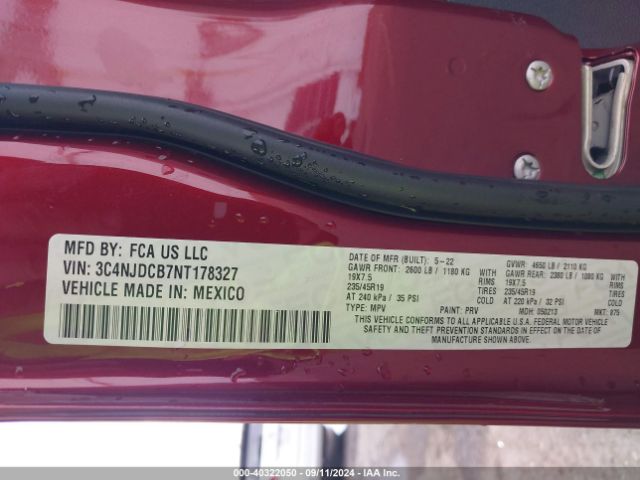 3C4NJDCB7NT178327 Jeep Compass High Altitude 4x4
