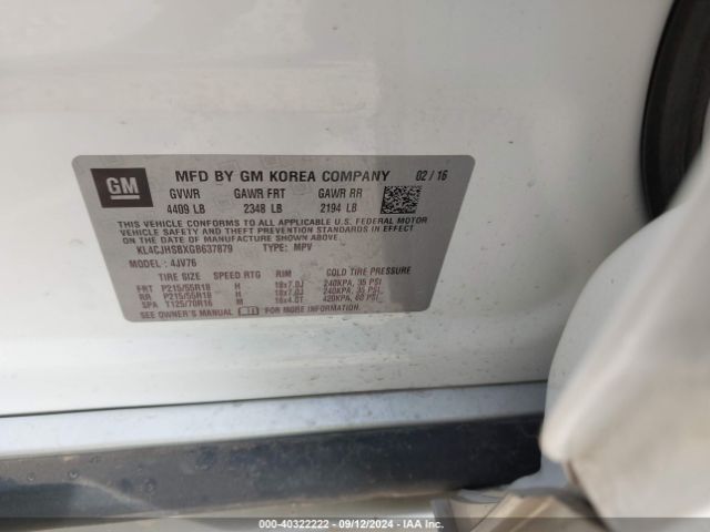 KL4CJHSBXGB637879 Buick Encore Premium