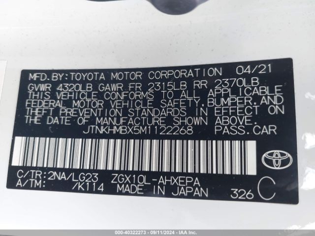 JTNKHMBX5M1122268 Toyota C-hr Limited