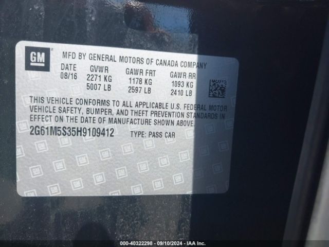 2G61M5S35H9109412 Cadillac XTS LUXURY
