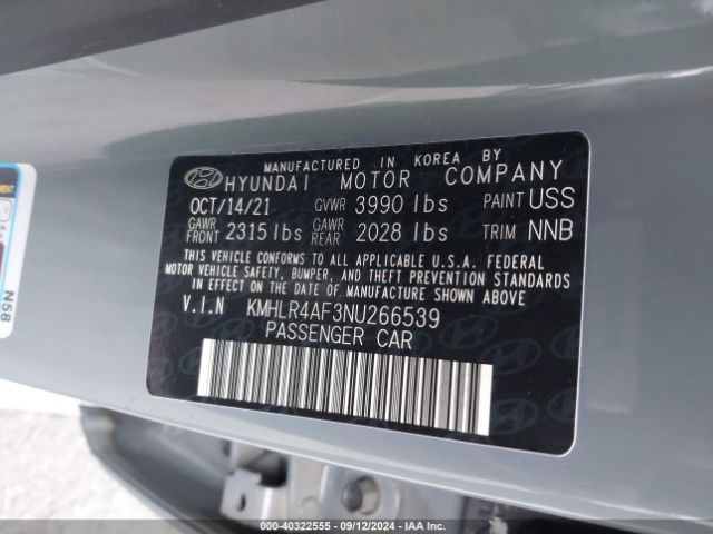 KMHLR4AF3NU266539 Hyundai Elantra N Line