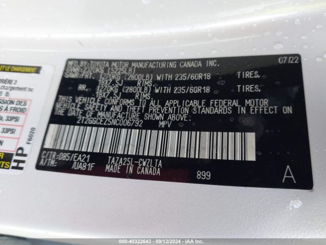 2T2GGCEZ5NC006792 Lexus Nx 350 Premium
