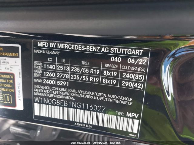 W1N0G8EB1NG116027 Mercedes-Benz Glc 300 4matic Suv