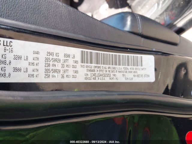 1C4RDJDG4HC623253 Dodge Durango Gt Awd