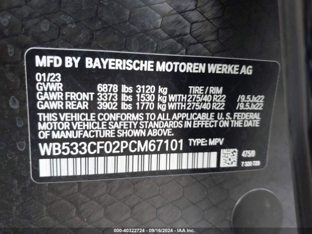 WB533CF02PCM67101 BMW IX M60