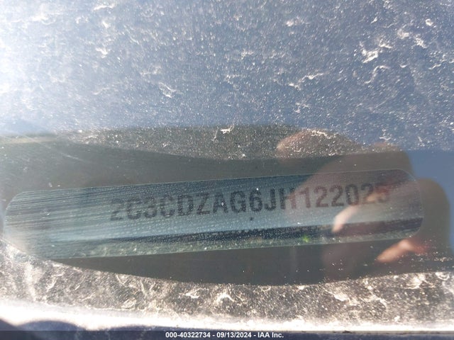 2C3CDZAG6JH122025 Dodge Challenger Sxt