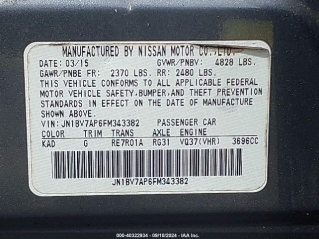 JN1BV7AP6FM343382 Infiniti Q50 SPORT