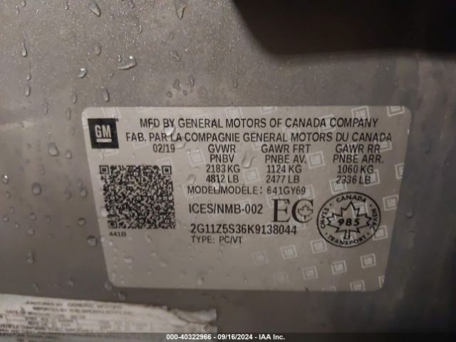 2G11Z5S36K9138044 Chevrolet IMPALA LT