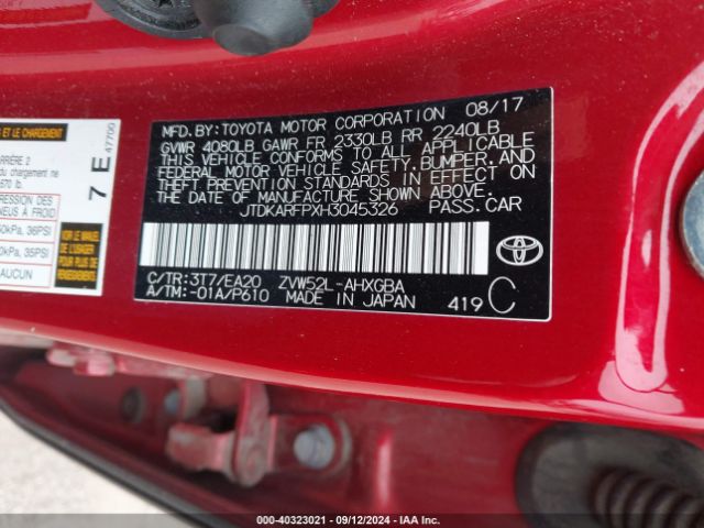 JTDKARFPXH3045326 Toyota Prius Prime Premium
