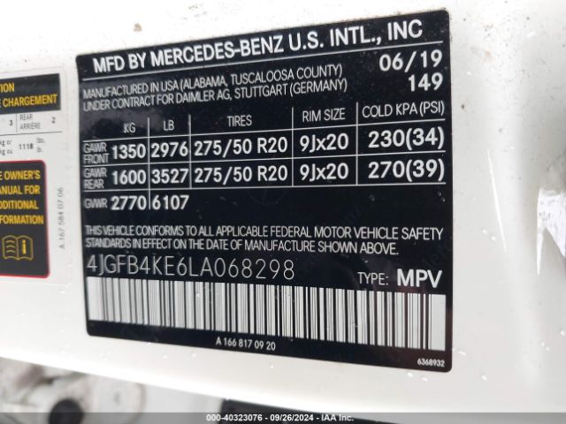 4JGFB4KE6LA068298 Mercedes-Benz Gle 350 4matic
