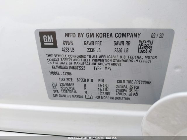 KL4MMDSL7MB072225 Buick Encore Gx Fwd Select
