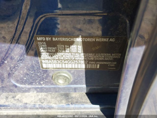 WBA5B3C54GG257802 BMW 535i Xdrive