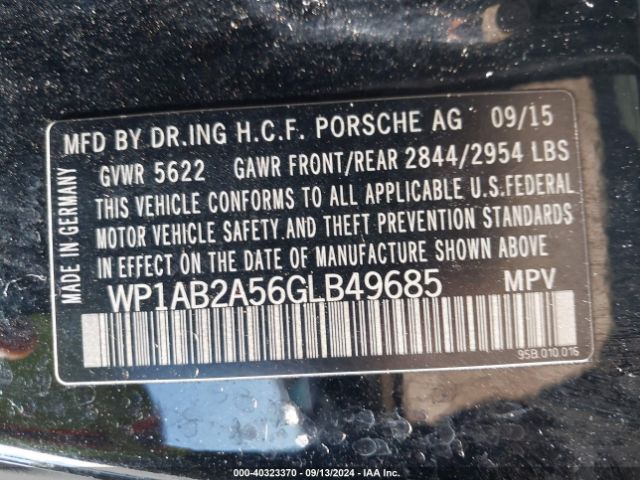 WP1AB2A56GLB49685 Porsche MACAN S