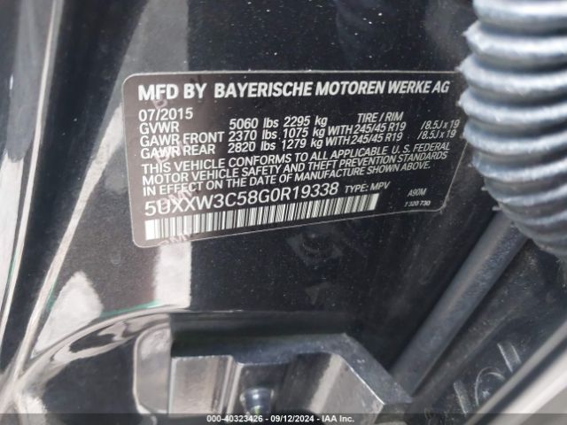 5UXXW3C58G0R19338 BMW X4 Xdrive28i