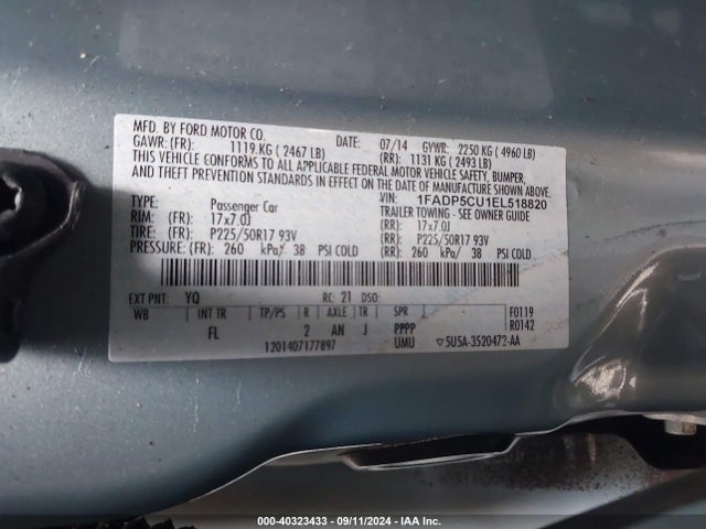 1FADP5CU1EL518820 Ford C-max Energi Sel