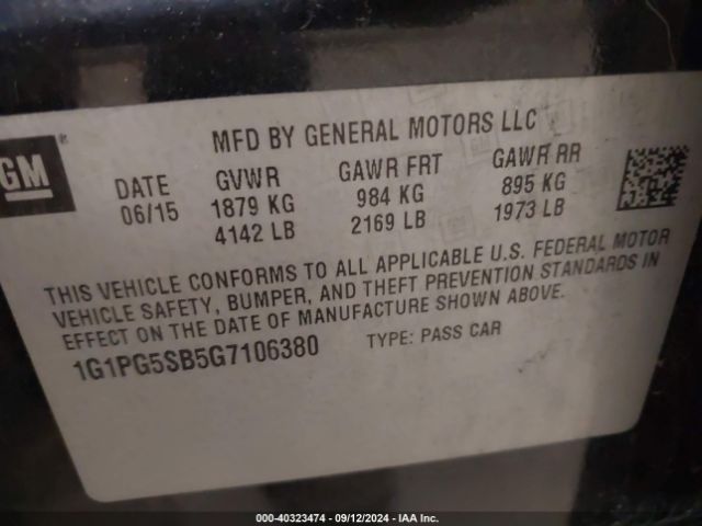 1G1PG5SB5G7106380 Chevrolet Cruze Limited Ltz Auto