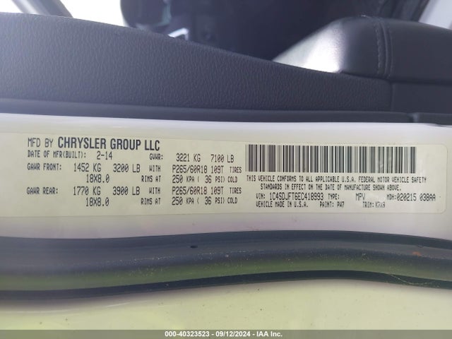 Dodge Durango Special Service 2014 1C4SDJFT6EC418993 Image 9