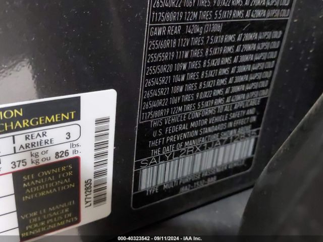 SALYL2RX1JA712835 Land Rover Range Rover Velar P250 Se R-dynamic