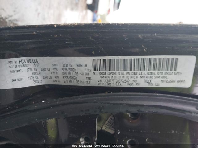 1C6RR7PT6HS772547 RAM 1500