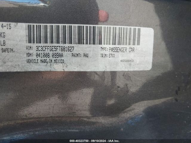 3C3CFFGE5FT681627 Fiat 500E BATTERY ELECTRIC