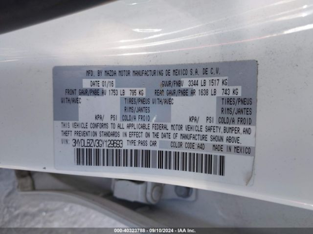 3MYDLBZV3GY129693 Scion IA