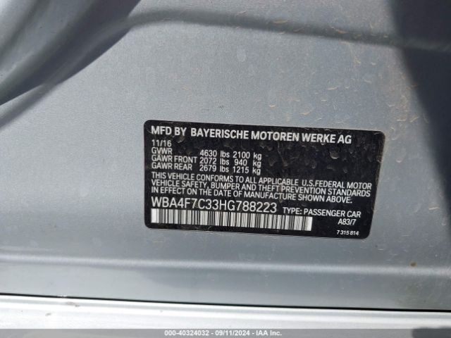 WBA4F7C33HG788223 BMW 430i Gran Coupe